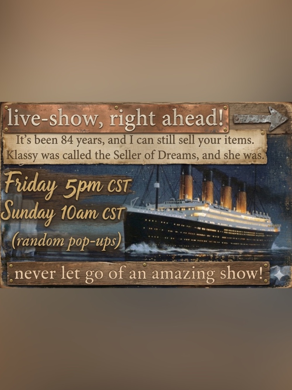 Like the flyer to the right and never let go of that like! 🚢 ➡️ - Picture 3 of 5